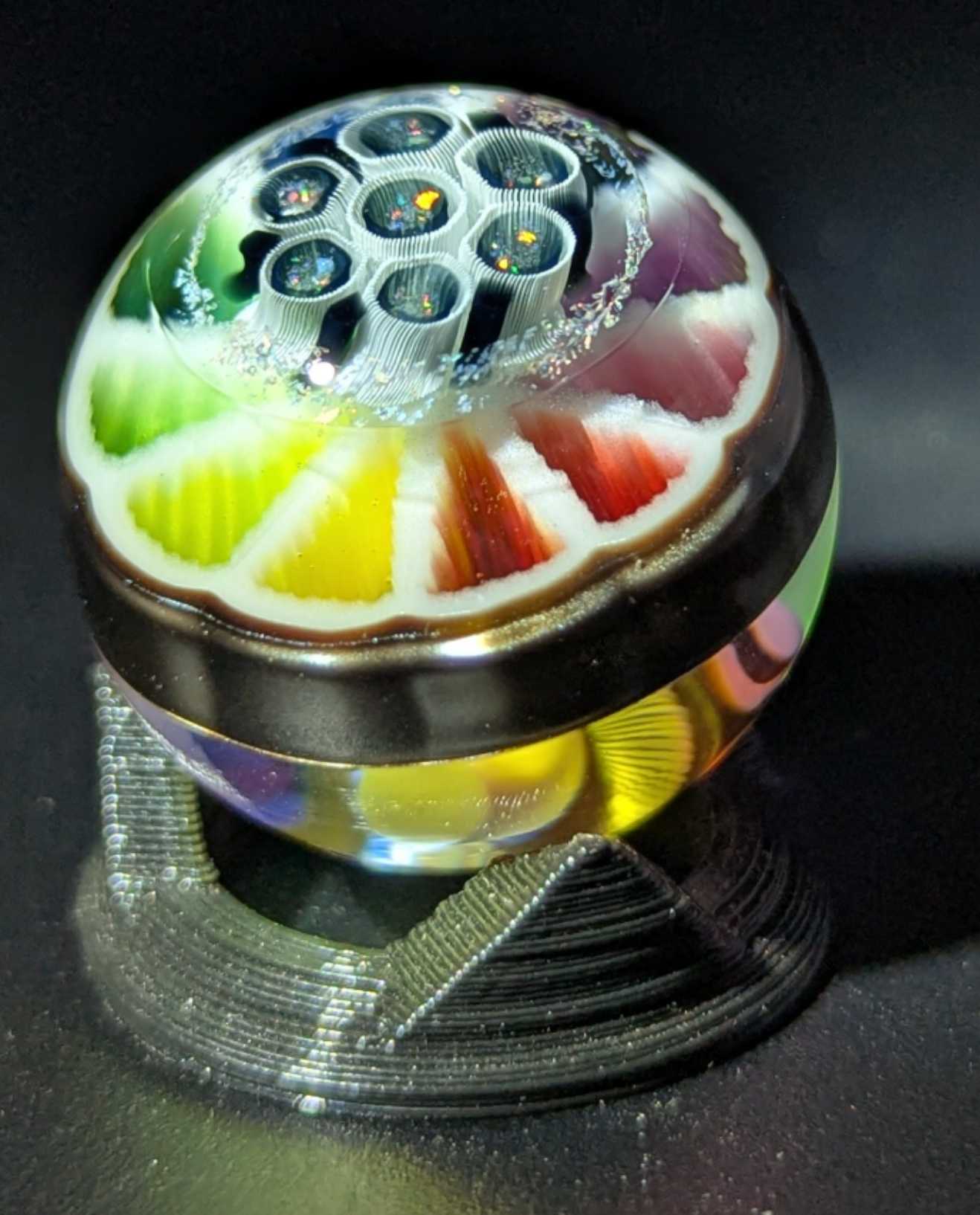Sam Lyons electrum rainbow mushroom marble collab