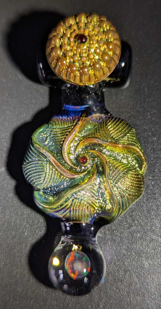 Antique button pendant