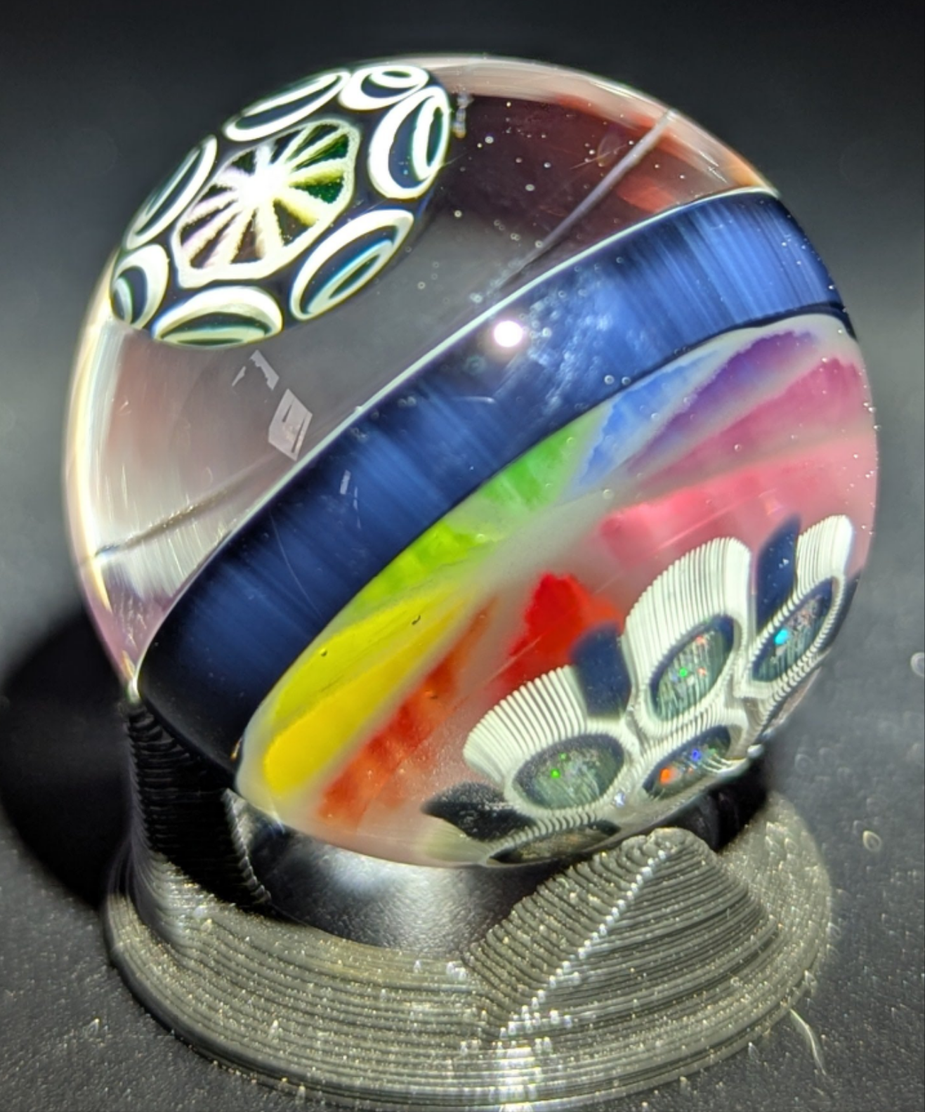 Sam Lyons black rainbow forbidden fruit marble