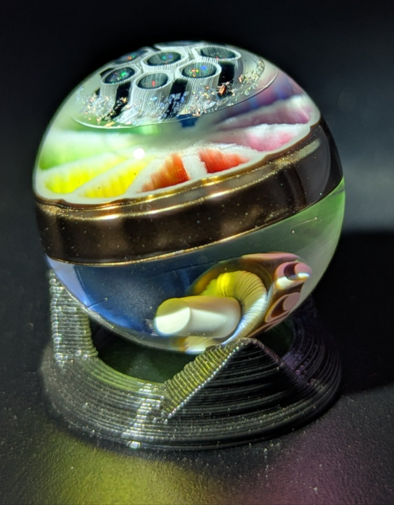 Sam Lyons electrum rainbow mushroom marble collab