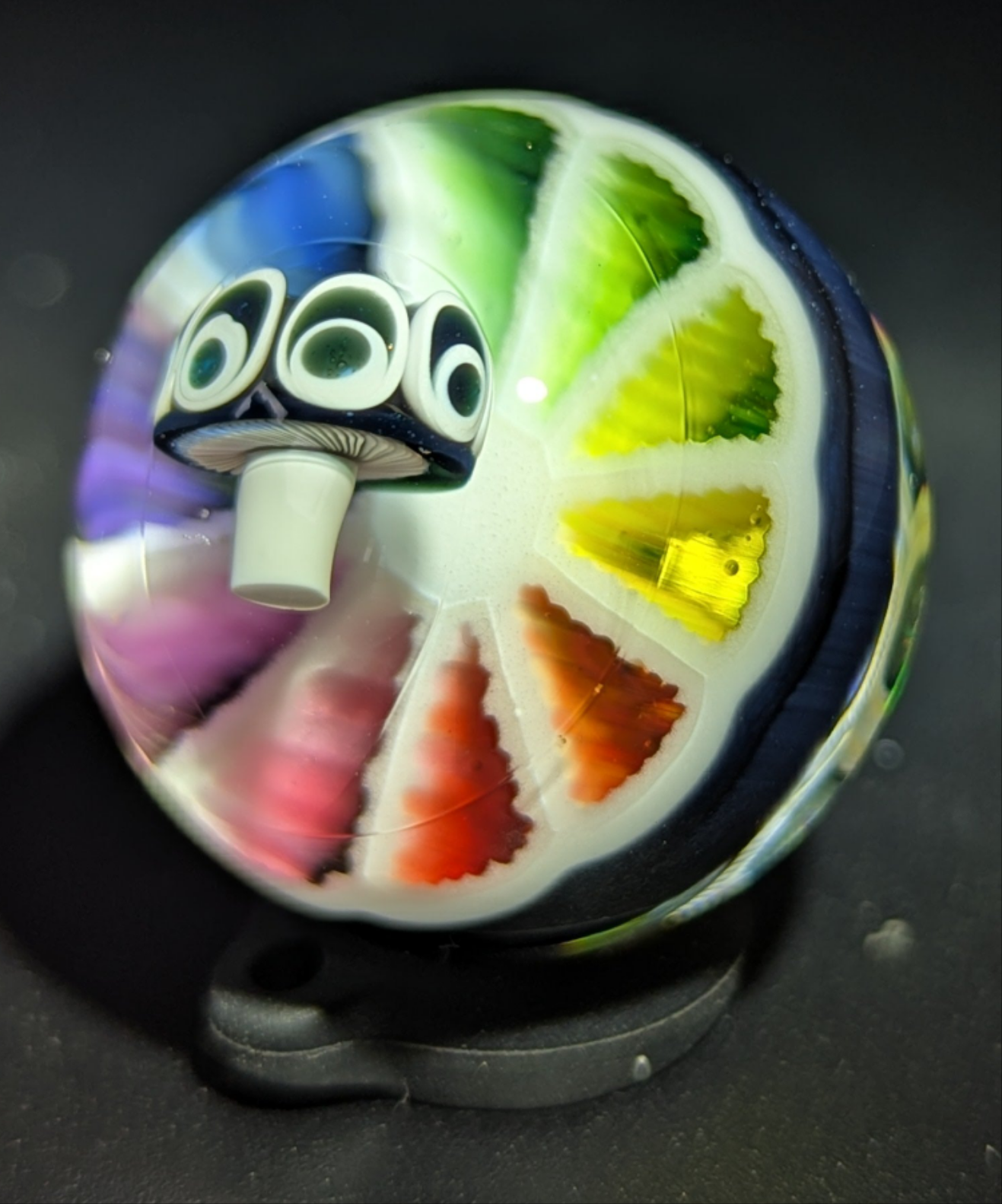 Sam Lyons black rainbow forbidden fruit marble