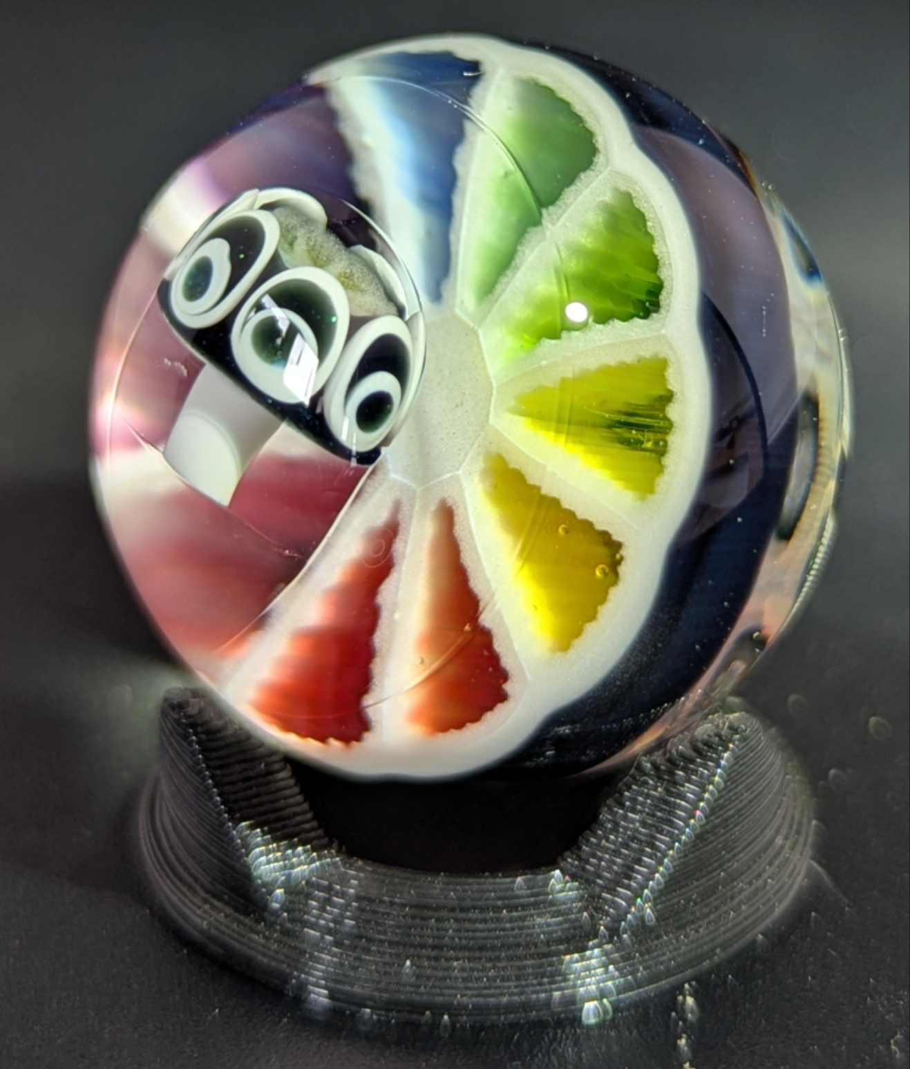 Sam Lyons black rainbow forbidden fruit marble