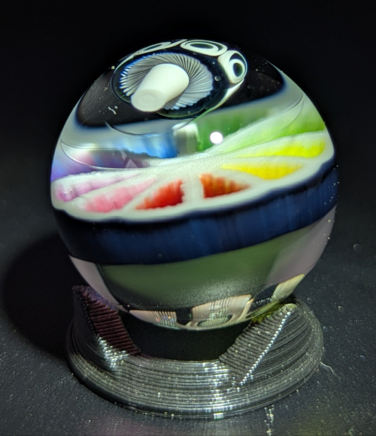 Sam Lyons black rainbow forbidden fruit marble