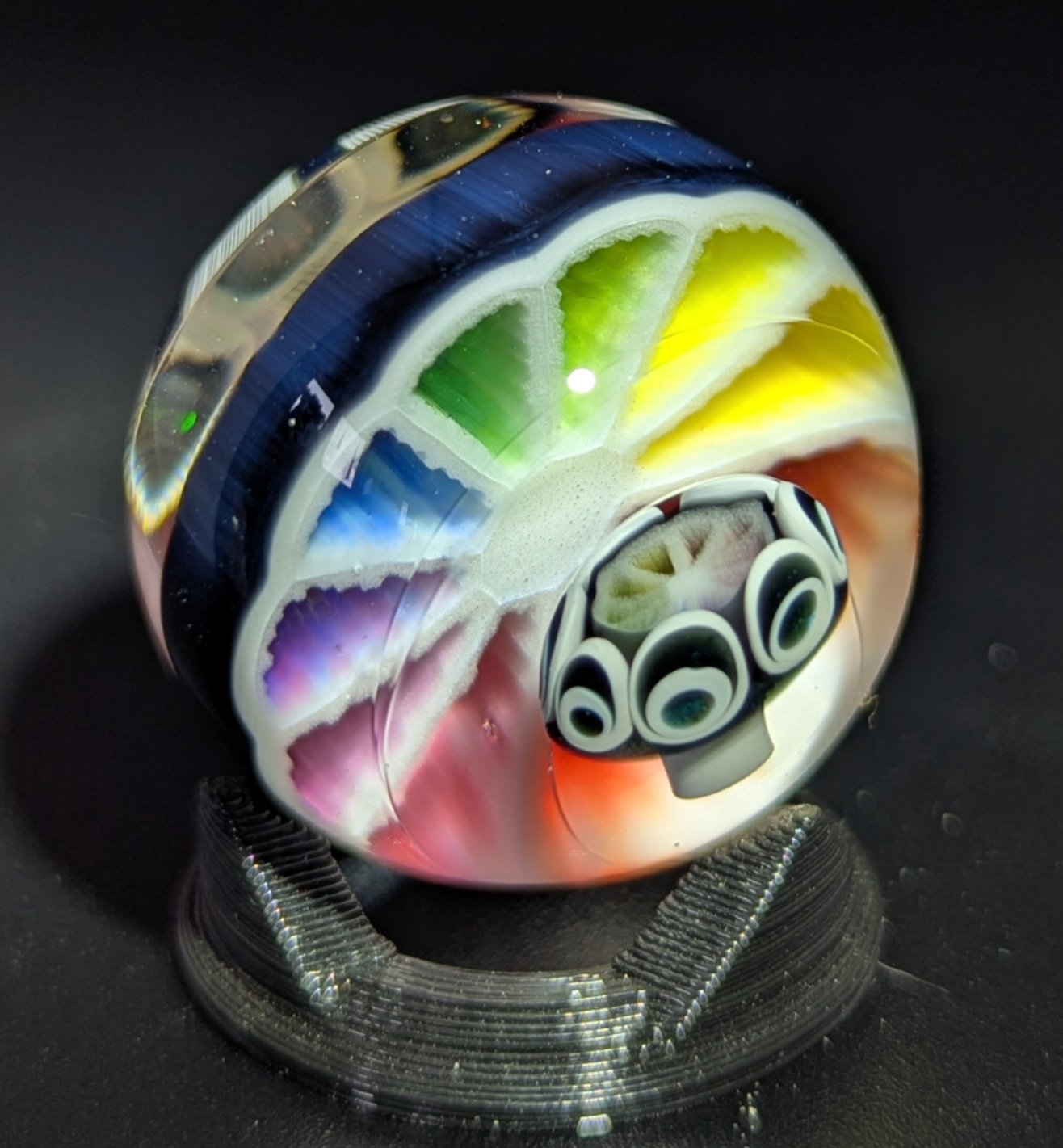 Sam Lyons black rainbow forbidden fruit marble