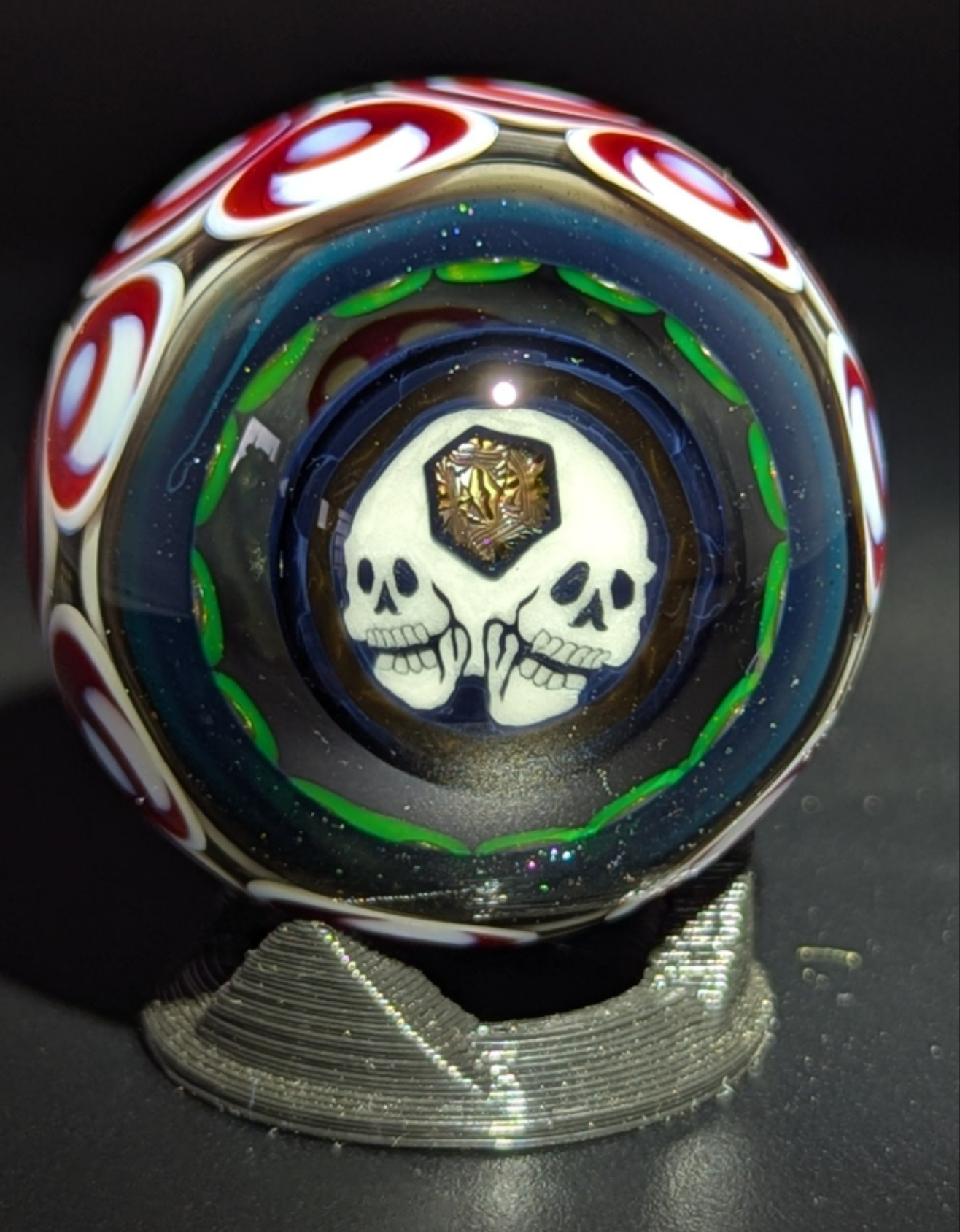 AKM UV Double skull Collab marble