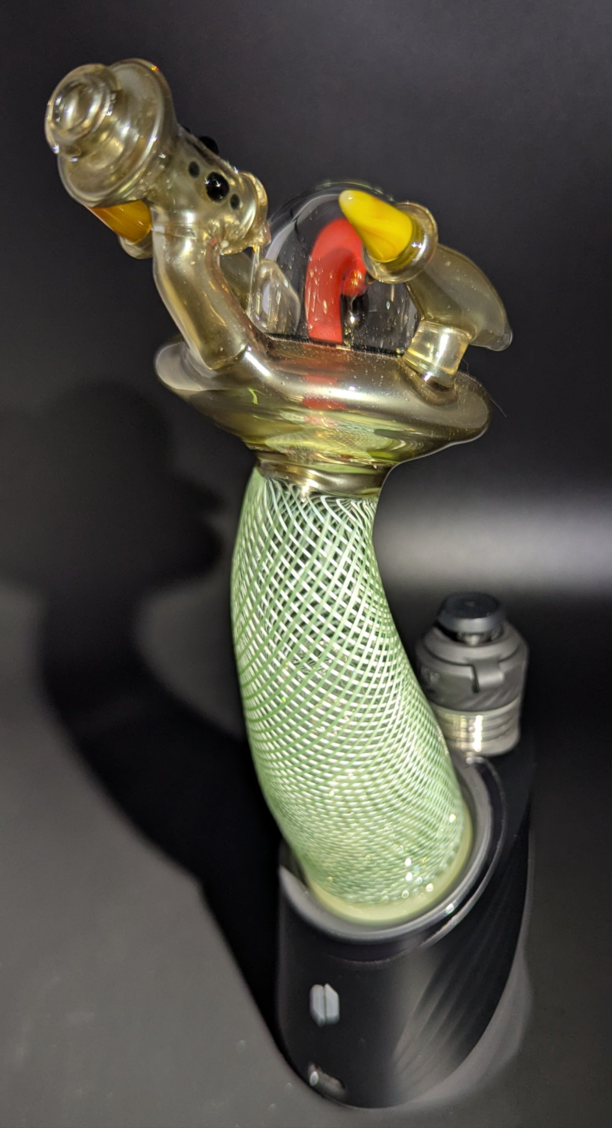Burtoni Flying flaming UFO abduction puffco peak top collab