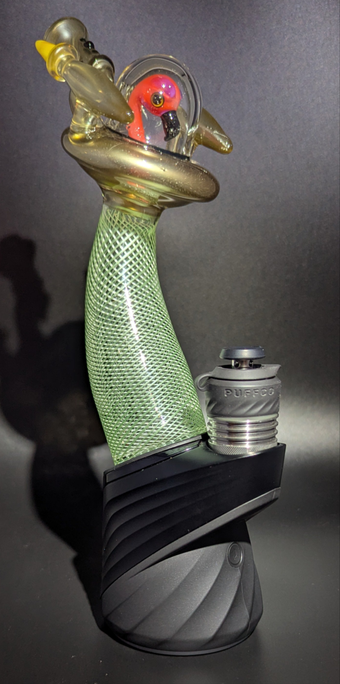 Burtoni Flying flaming UFO abduction puffco peak top collab