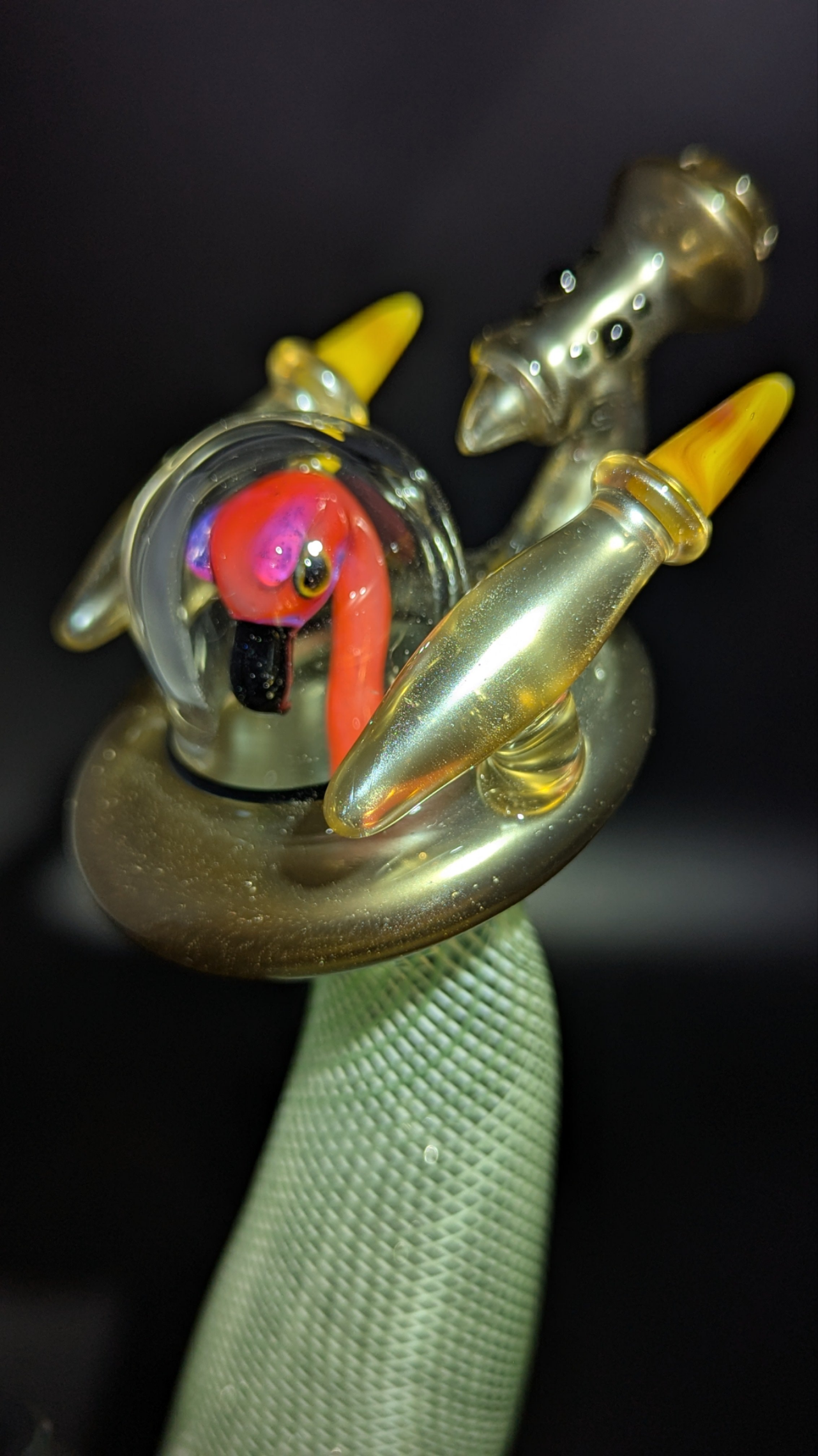 Burtoni Flying flaming UFO abduction puffco peak top collab