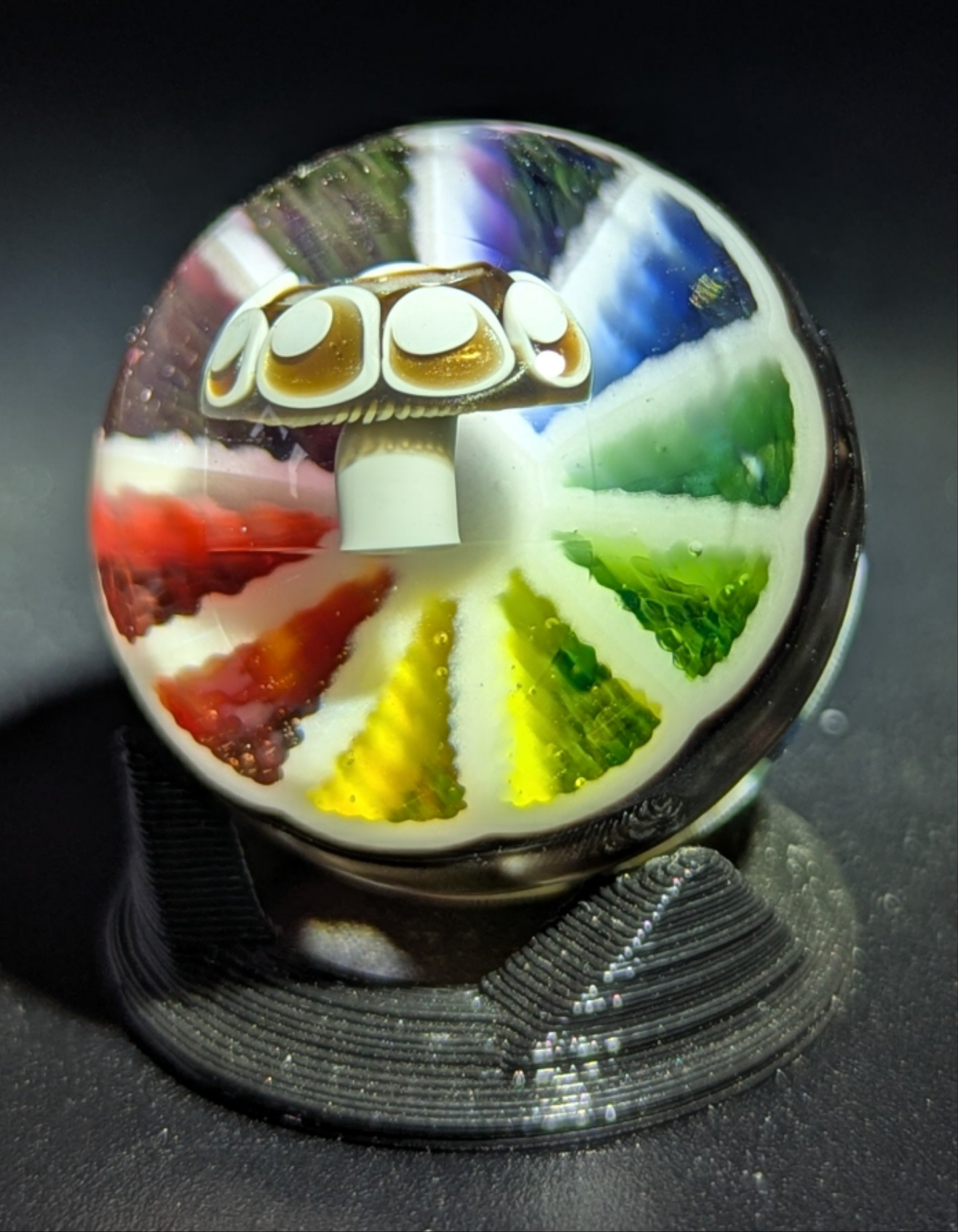 Sam Lyons electrum rainbow mushroom marble collab
