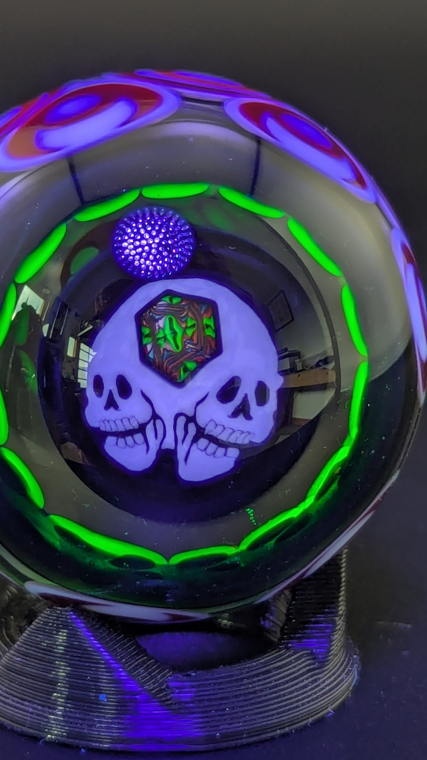 AKM UV Double skull Collab marble